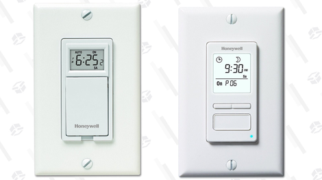 Honeywell 7-Day Programmable Light Switch Timer | $23 | Amazon Honeywell Econoswitch 7-Day Solar Time Table Programmable Switch for Lights and Motors | $28 | Amazon